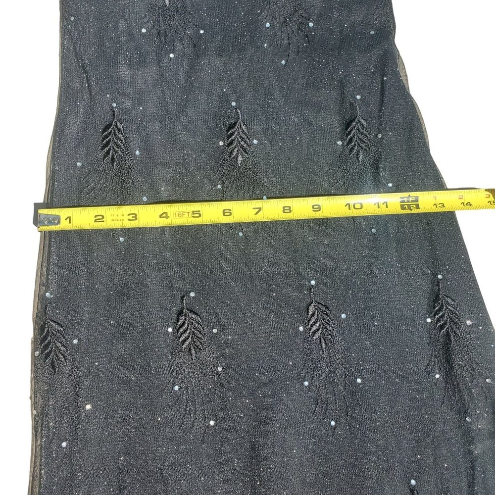90s/Y2K Vintage Black Lace Up Back Maxi Dress - Picture 9 of 13